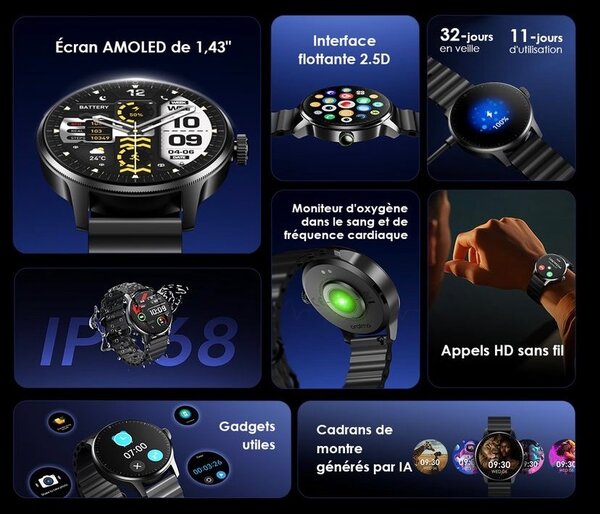 Montre Connectée AMOLED 5R Pro