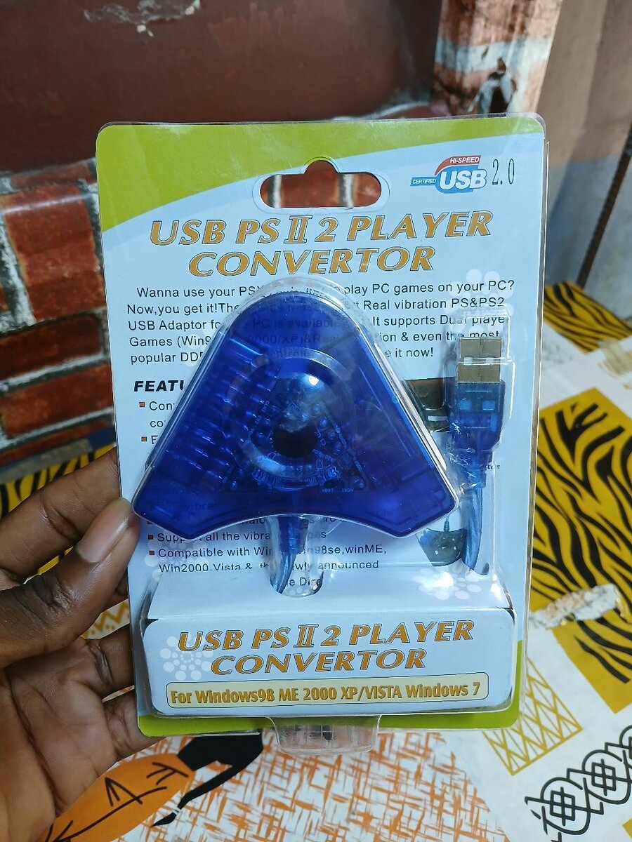 Convertisseur USB PS II 2 joueurs