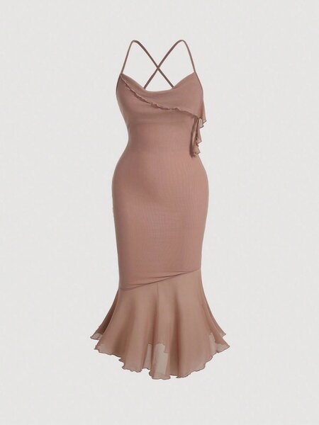 Robe midi élégante femme