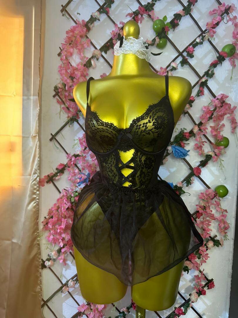 Teddy en dentelle noire sexy