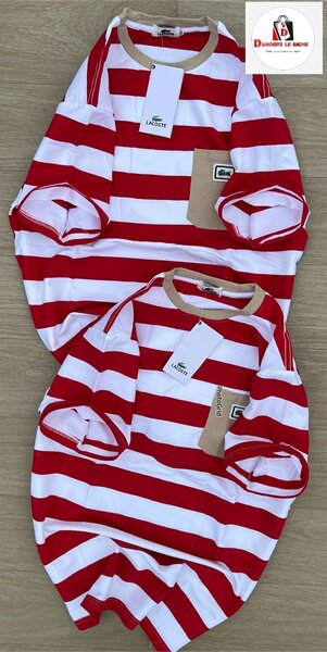 T-shirt rayé rouge et blanc