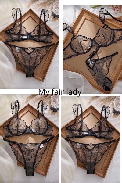 Ensemble lingerie dentelle noire