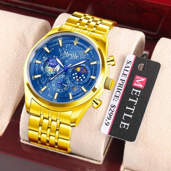 Montre Homme Luxe Dorée