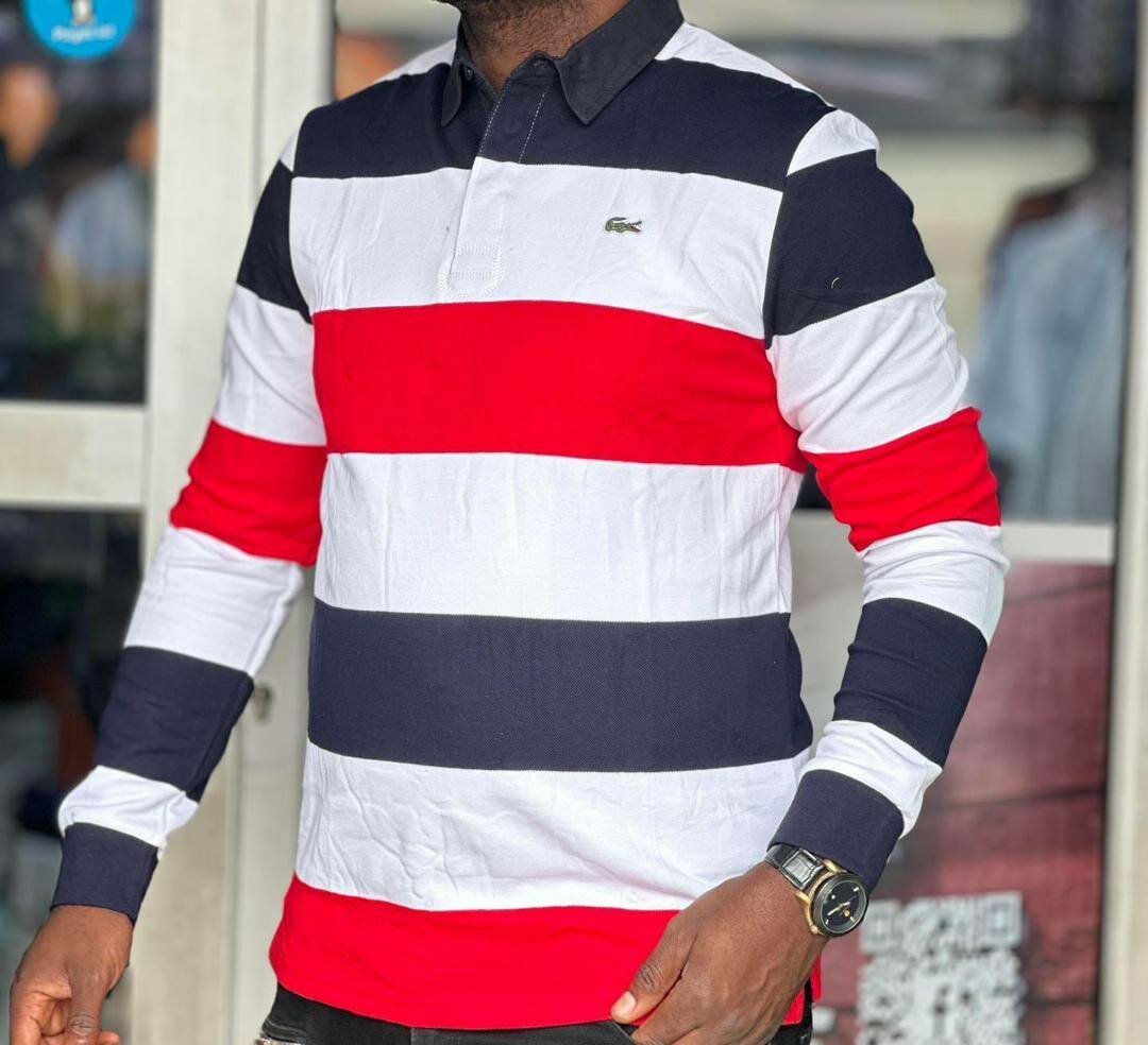 Polo à manches longues coloré