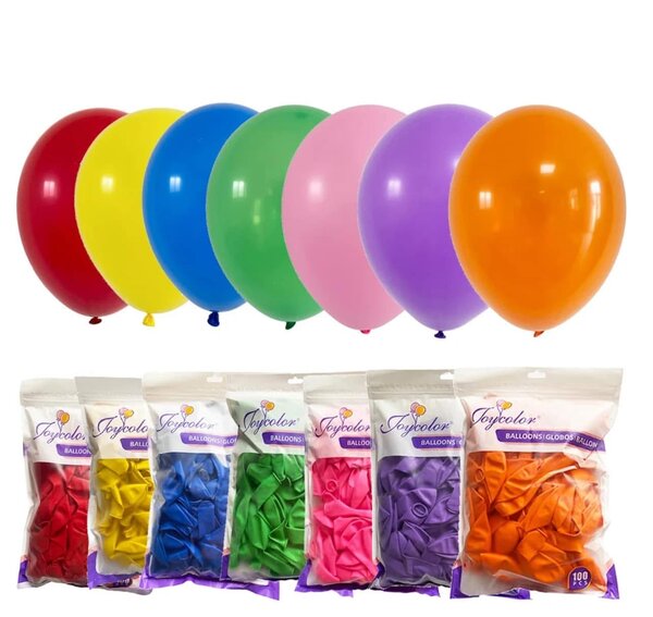 Ballons en latex multicolores