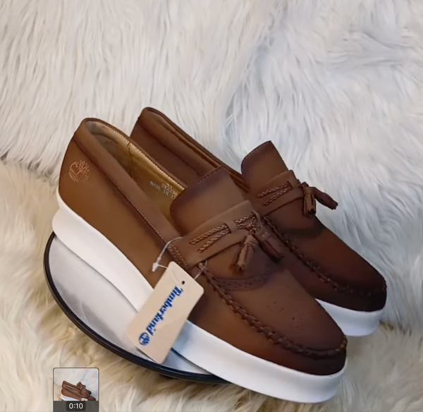 Mocassins homme en cuir marron