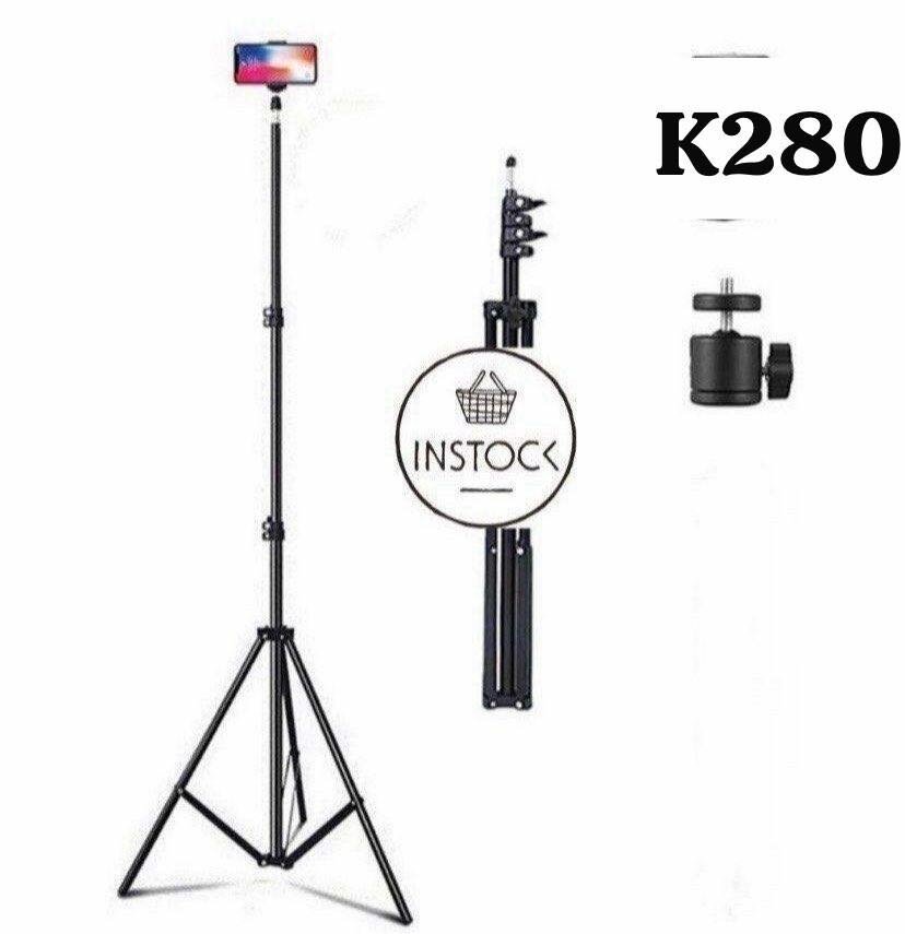 Tripod stand with a phone holder