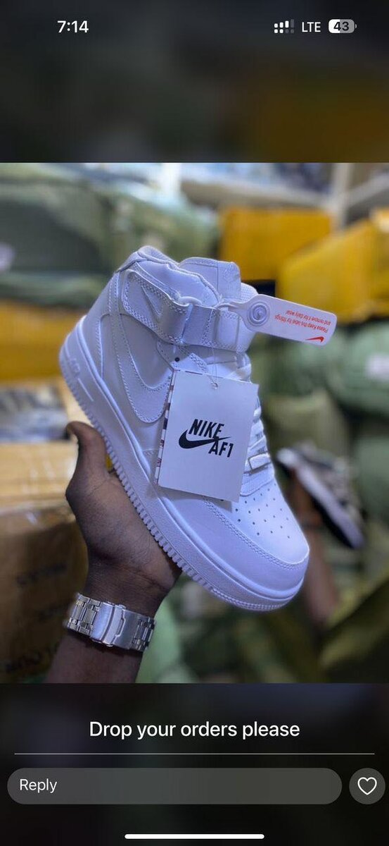 Airforce 1 Long all white