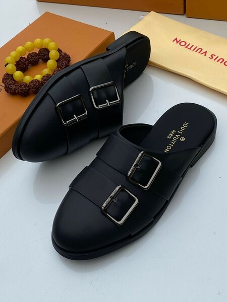 Luxury Men's Leather Slides