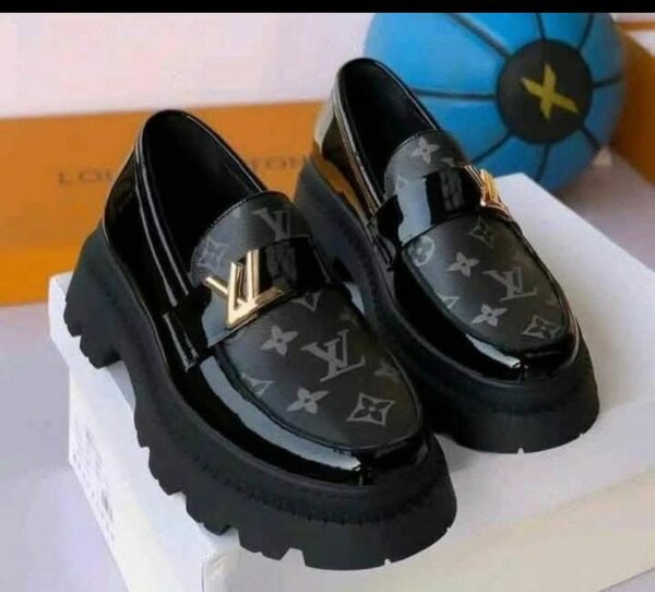 Mocassins en cuir à logo