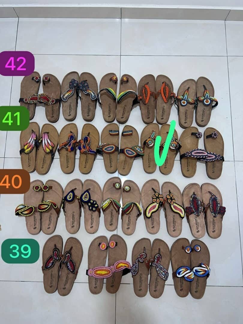 Colorful Beaded Sandals