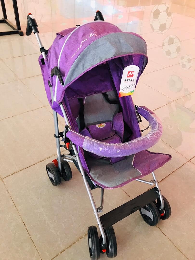 The stroller is a folding cane