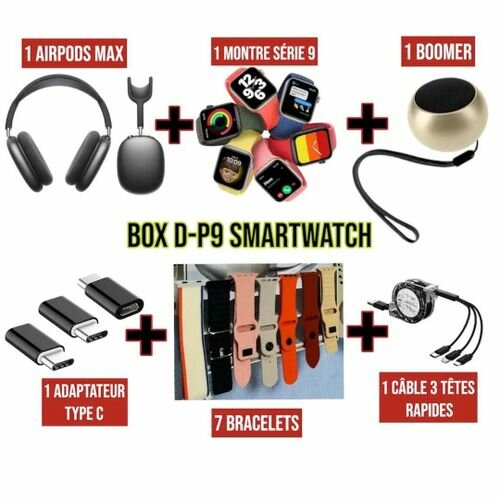 Box D-P9 Montre et Écouteurs