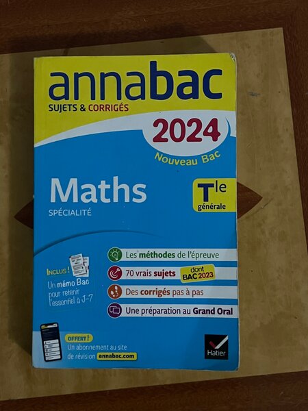 Annales Bac 2024 Maths