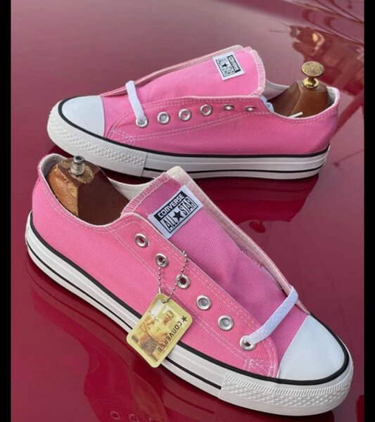 Baskets roses en toile tendance