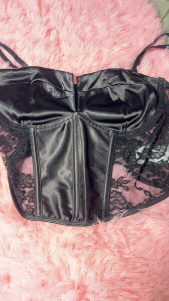 Bustier en dentelle noir