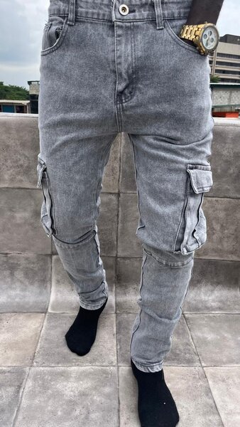 Jeans cargo homme décontracté