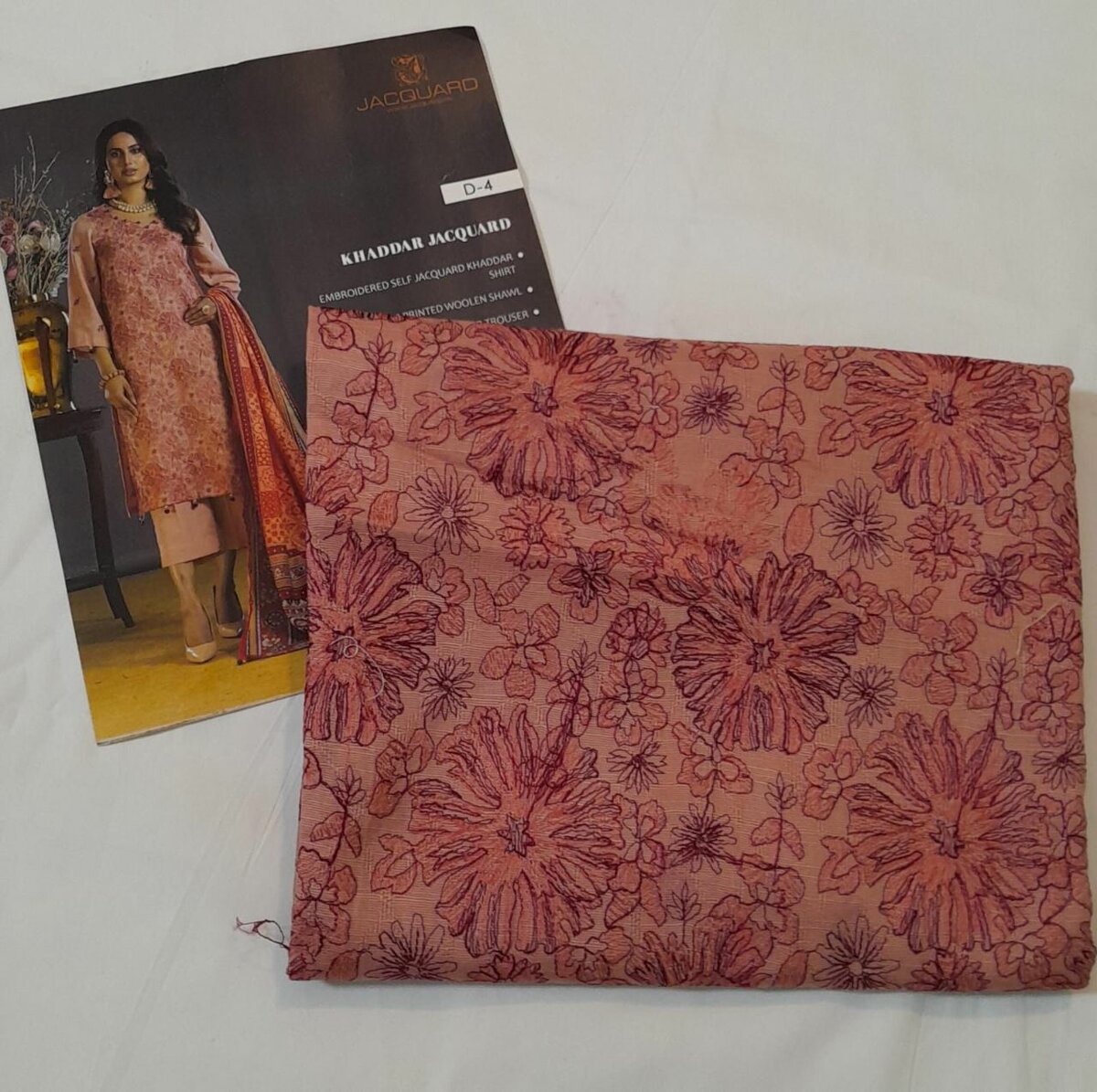 Embroidered slub 3 pc