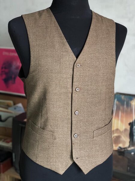 gilet homme marron clair L