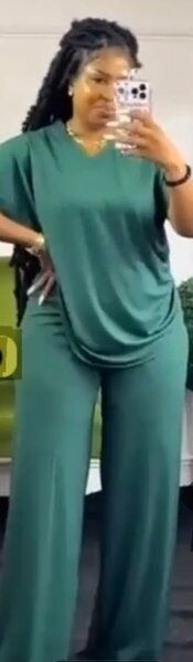 Ensemble décontracté vert femme