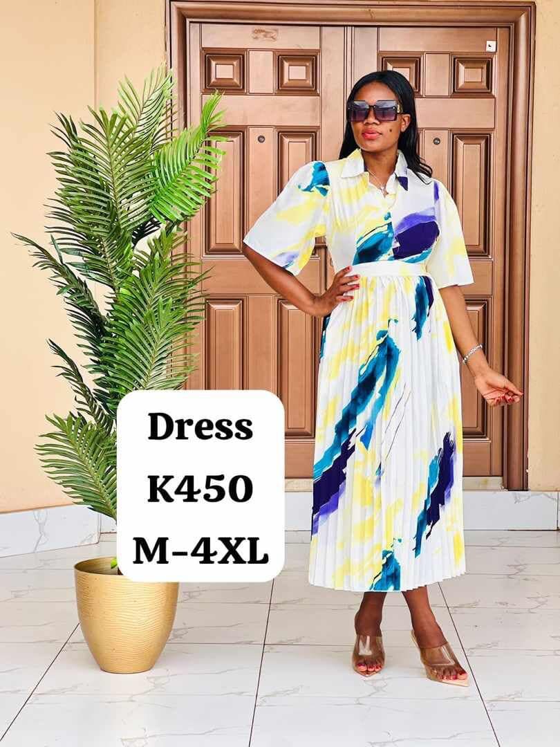 Women's long dress with print M-4XL