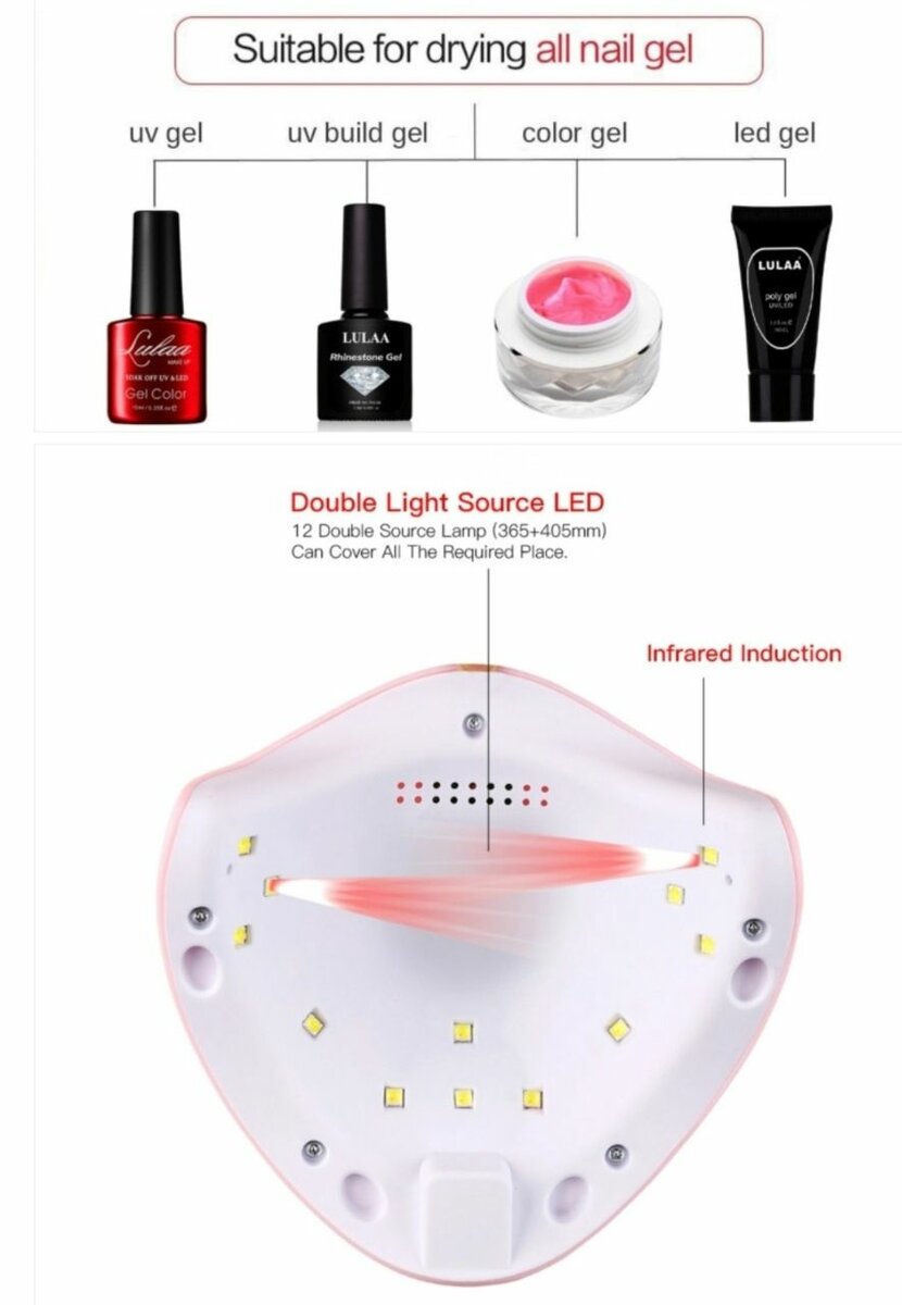 36W UV LED LED Séchoir à ongles 12 LED pour machine à ongles