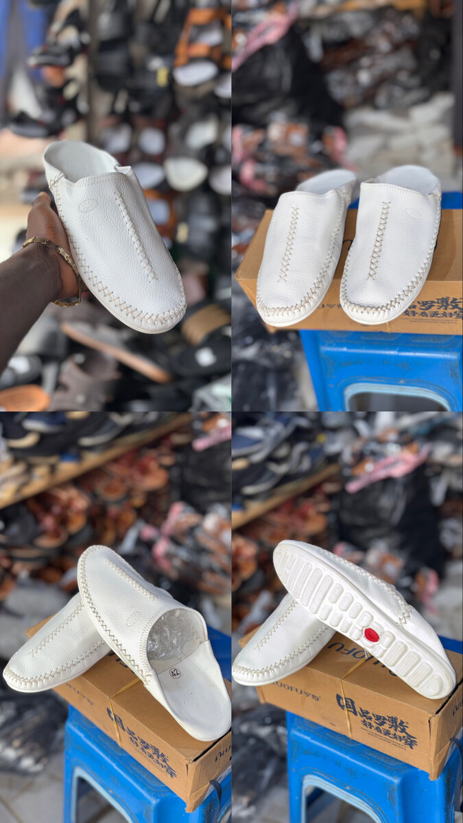 Mocassins blancs en cuir élégant