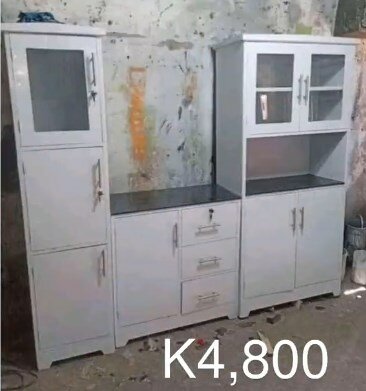 Kitchen set white with matte glass