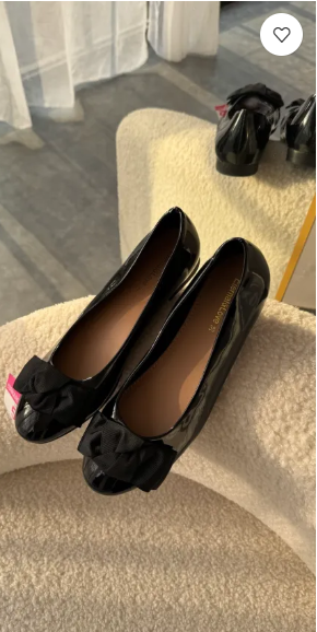 Love Black Patent flat Shoes