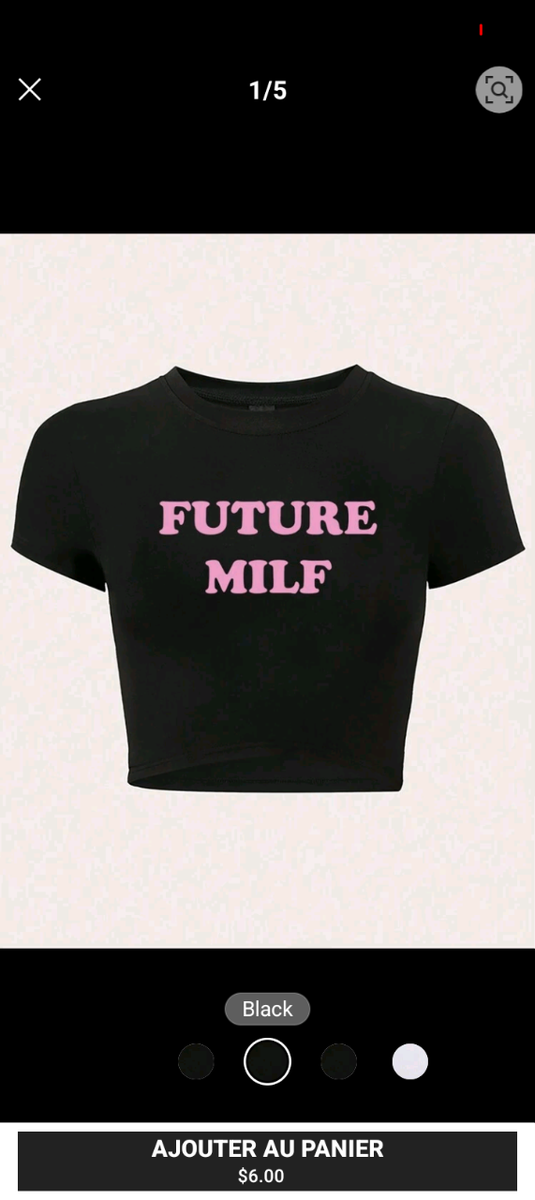 T-shirt court "Future MILF"