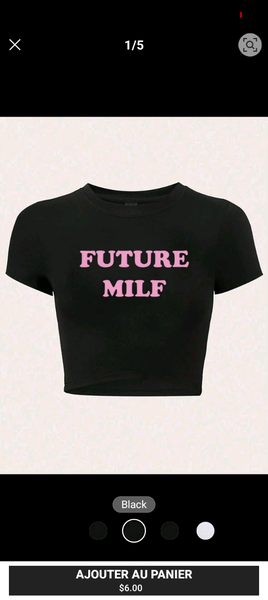 T-shirt court "Future MILF"