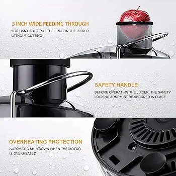 Decakila Centrifugal Juicing Machine - Black