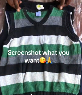Green striped vest