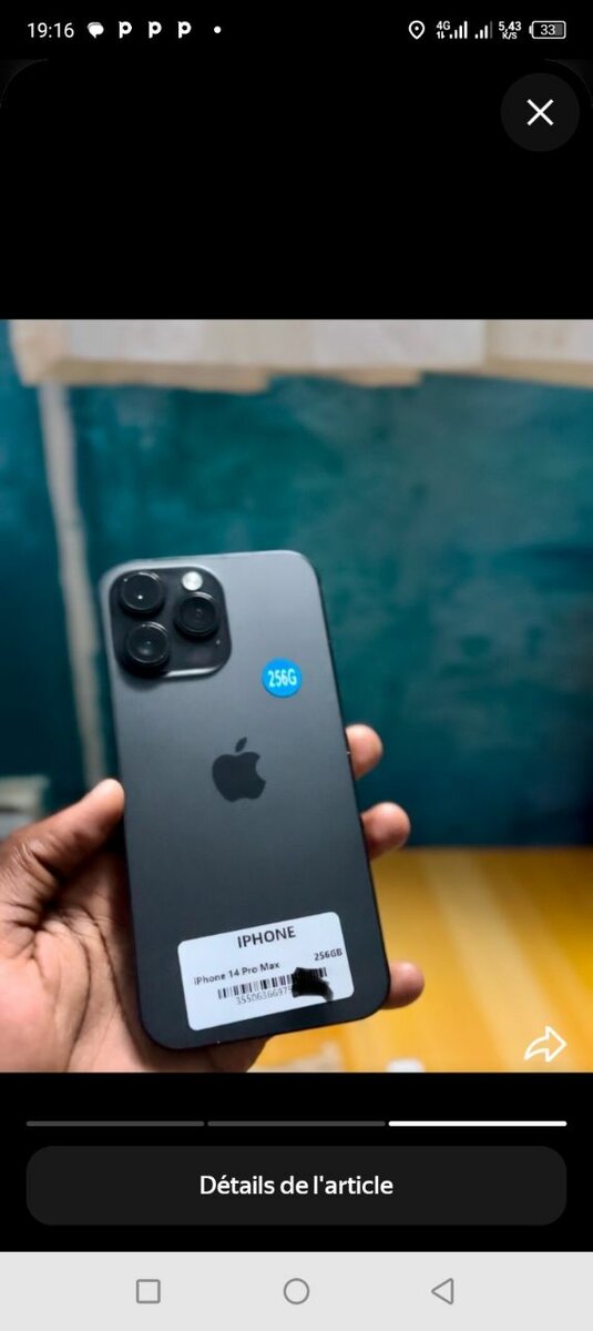 iPhone 14 Pro Max 256GB Noir