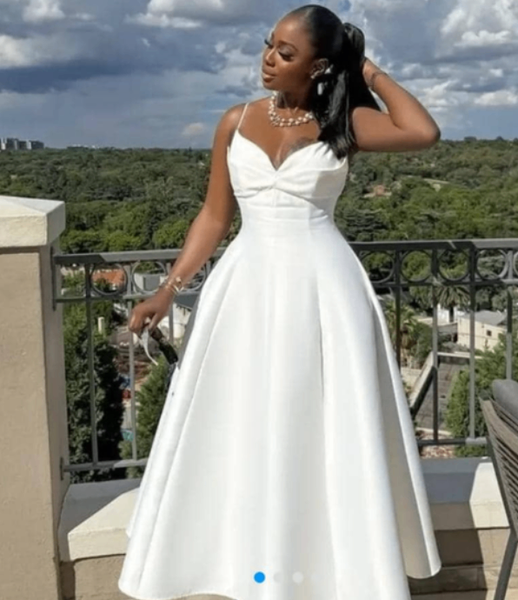 Robe de soirée élégante blanche