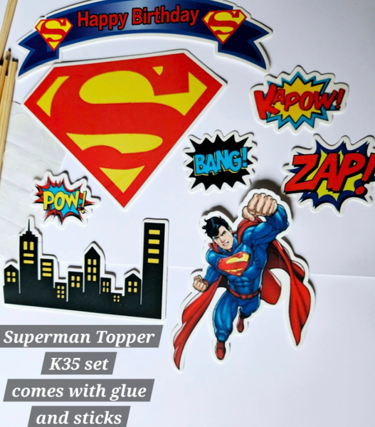 Superman topper for decorating cakes