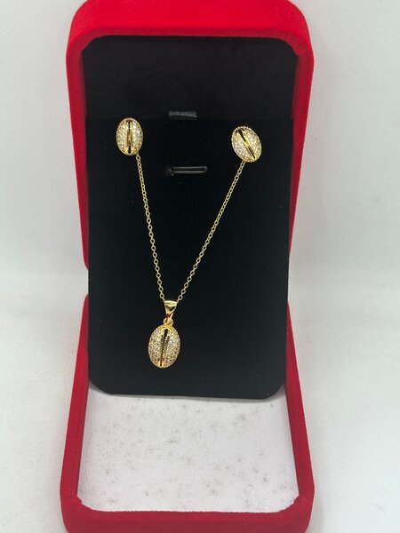 Parure Collier et Boucles Or