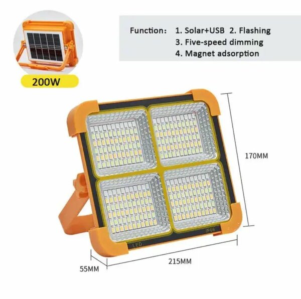 SOLAR FLOOD LIGHT 200WATTS