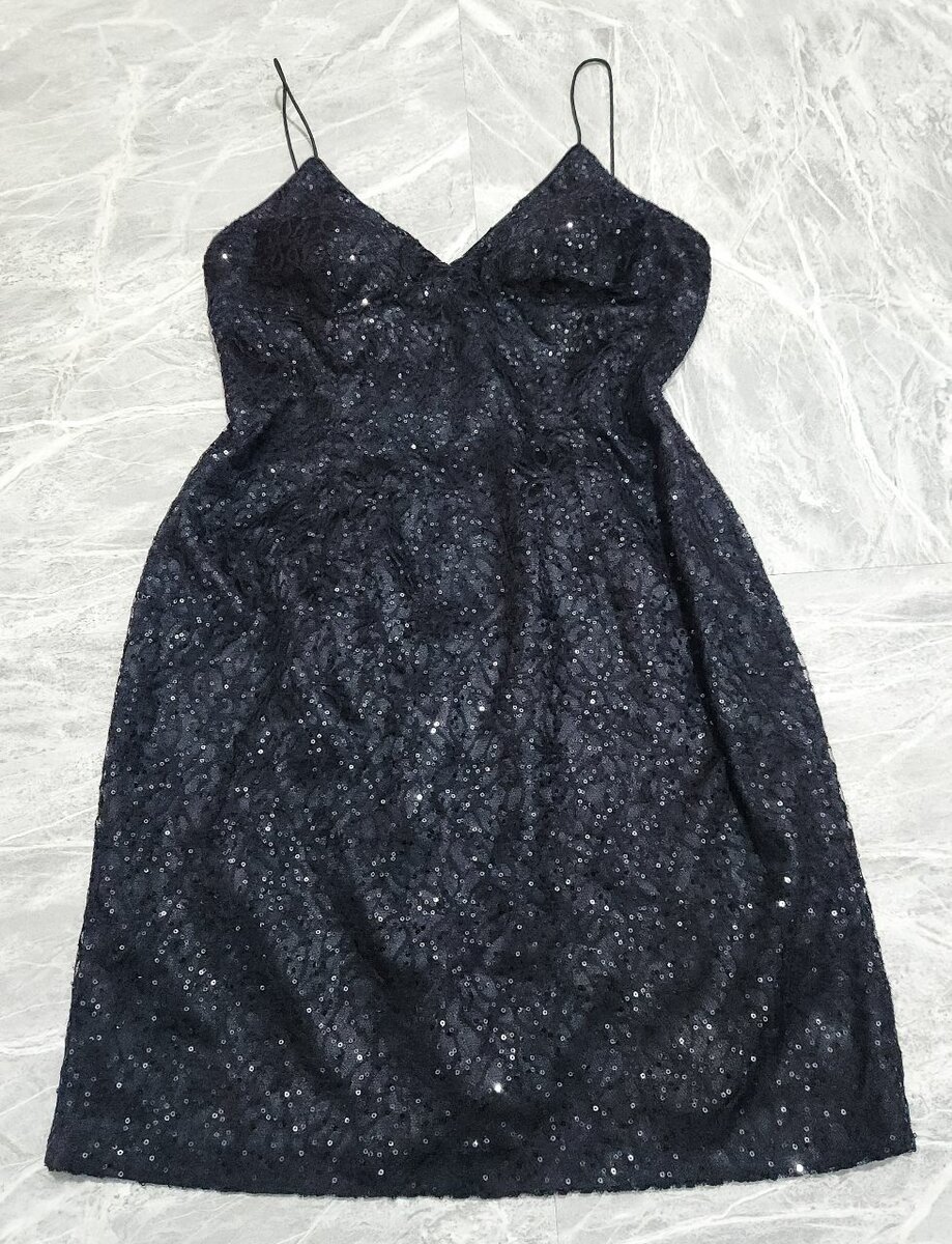 Adrianna Papell Sequin Black Dress