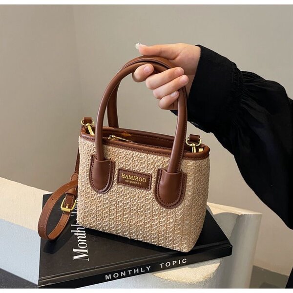 Sacs à main élégants en cuir et paille