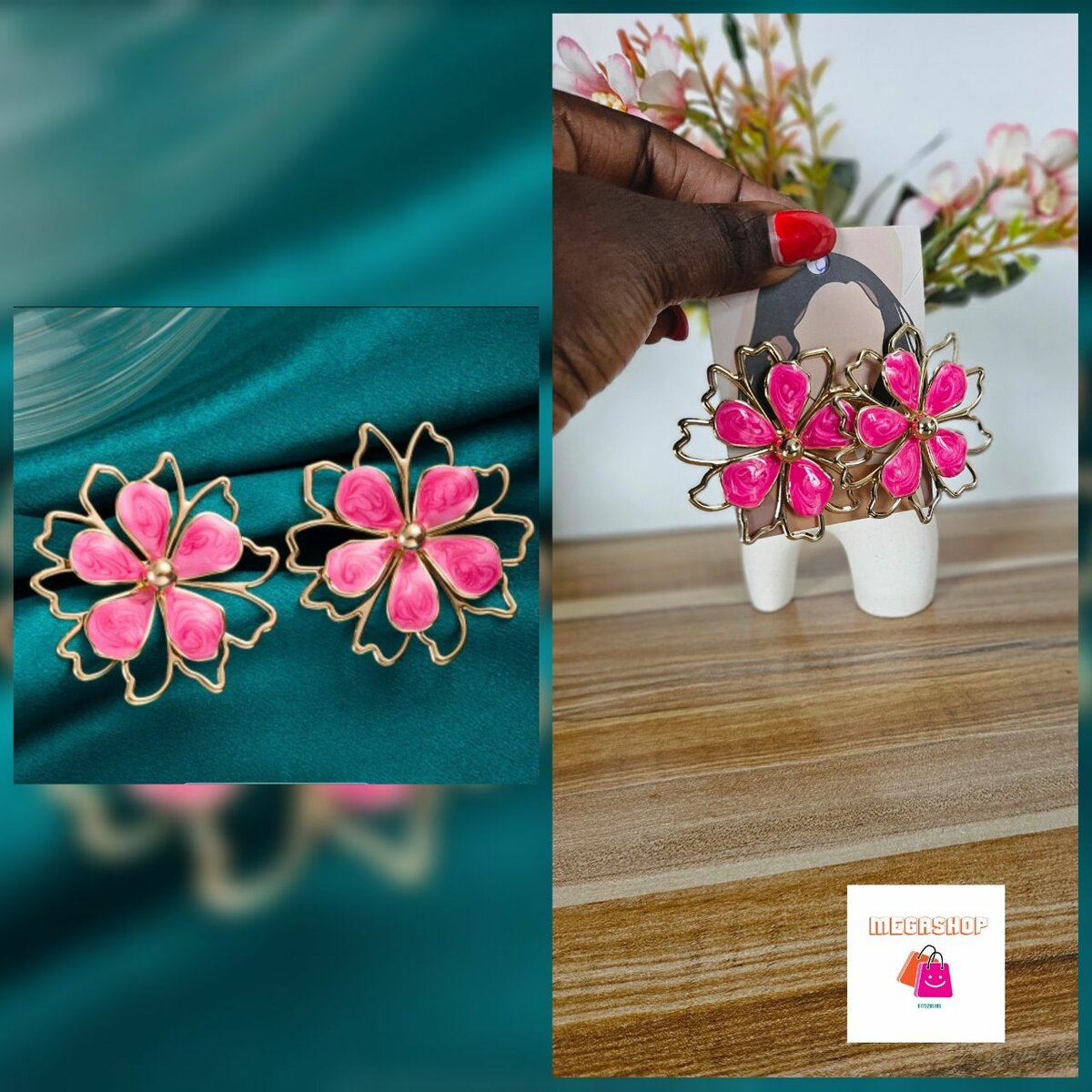 Boucles d'oreilles fleuries élégantes