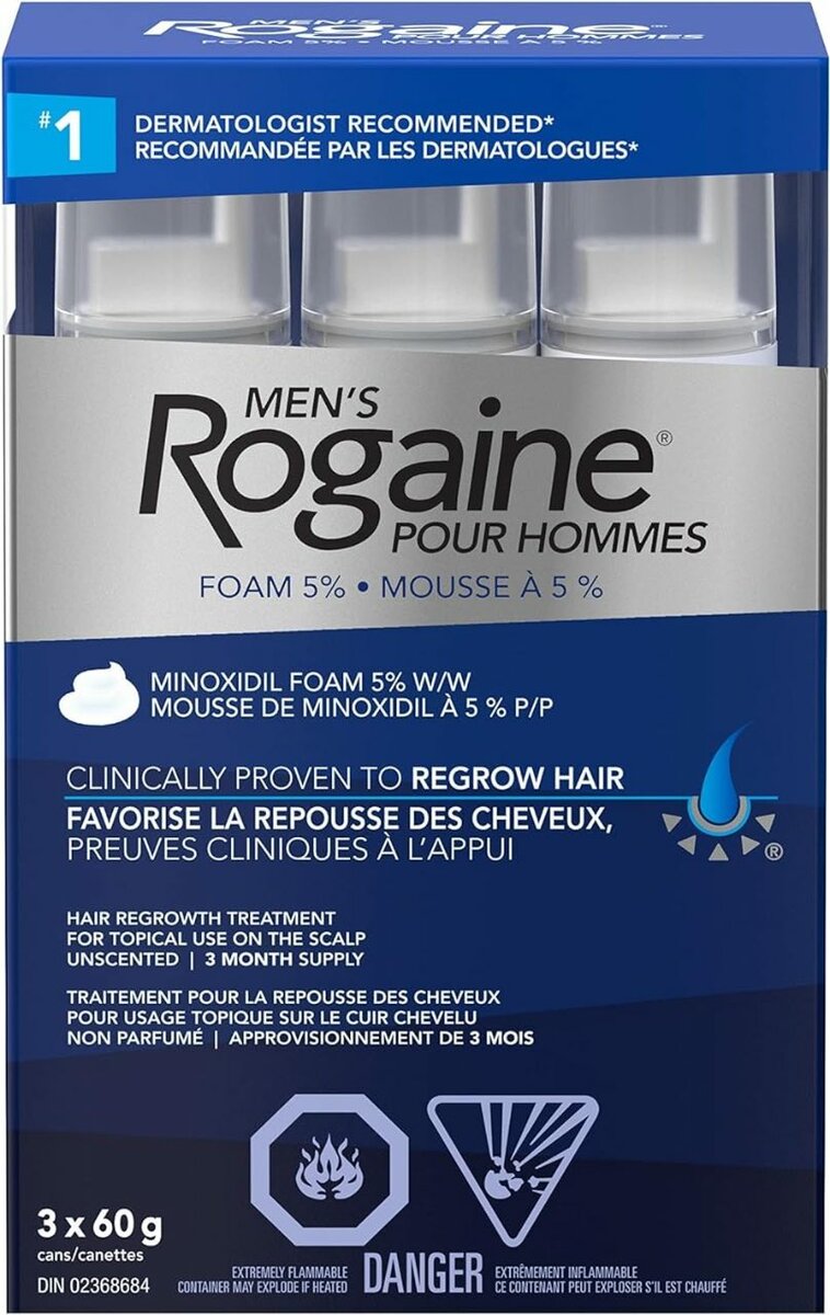 Rogaine Minoxidil foam box