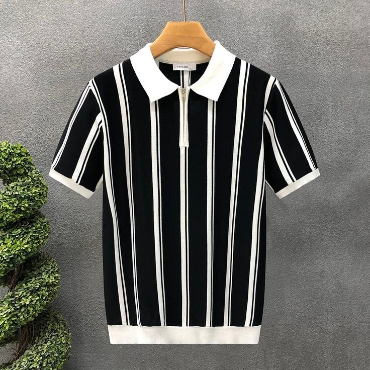 Polo à col zippé chic