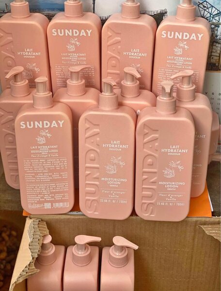 Sunday lait et gel douche corporel