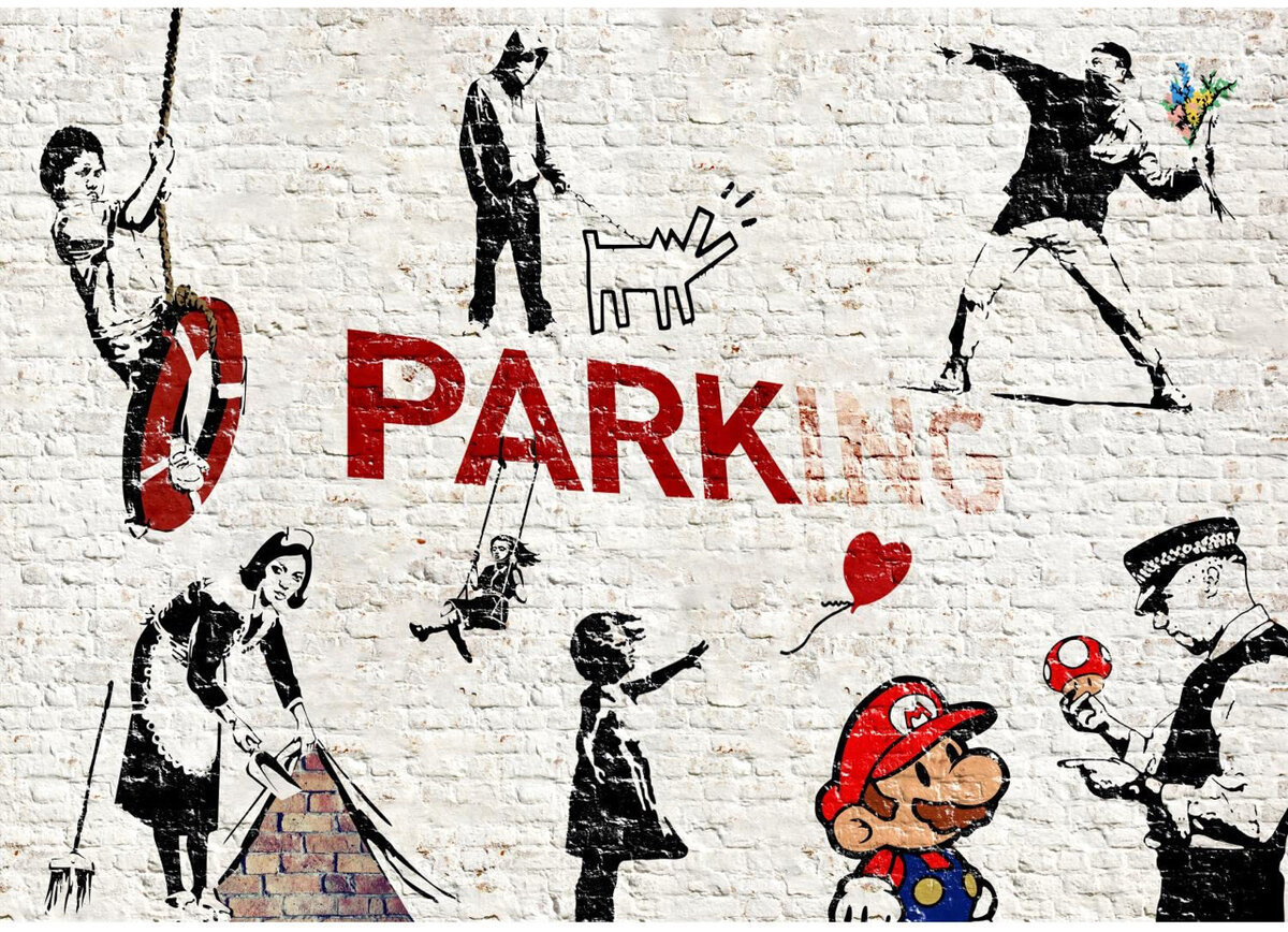 Papier peint graffiti urbain