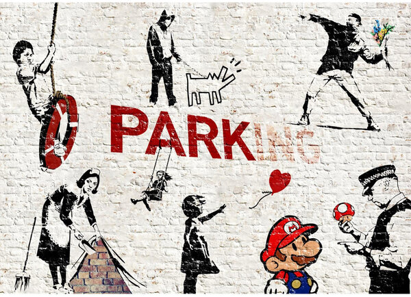 Papier peint graffiti urbain