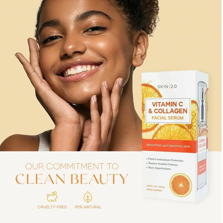 Sérum visage à la vitamine C et au collagène