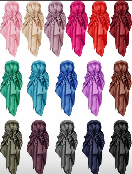 Jersey veils, silk s scarf