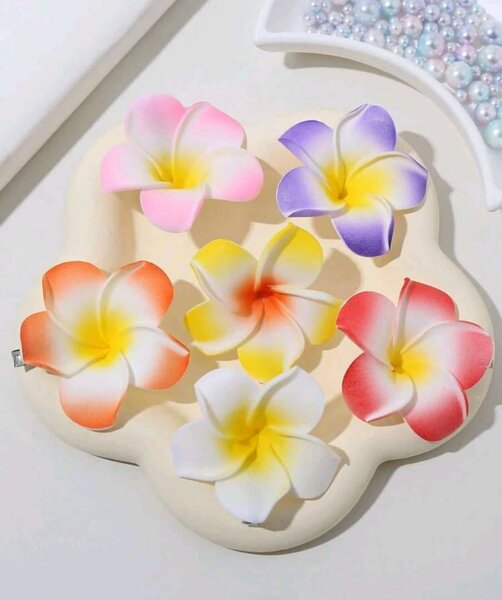 Pinces à cheveux fleurs colorées