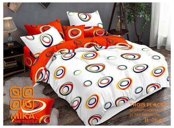Draps à motifs couleur rouge blanche